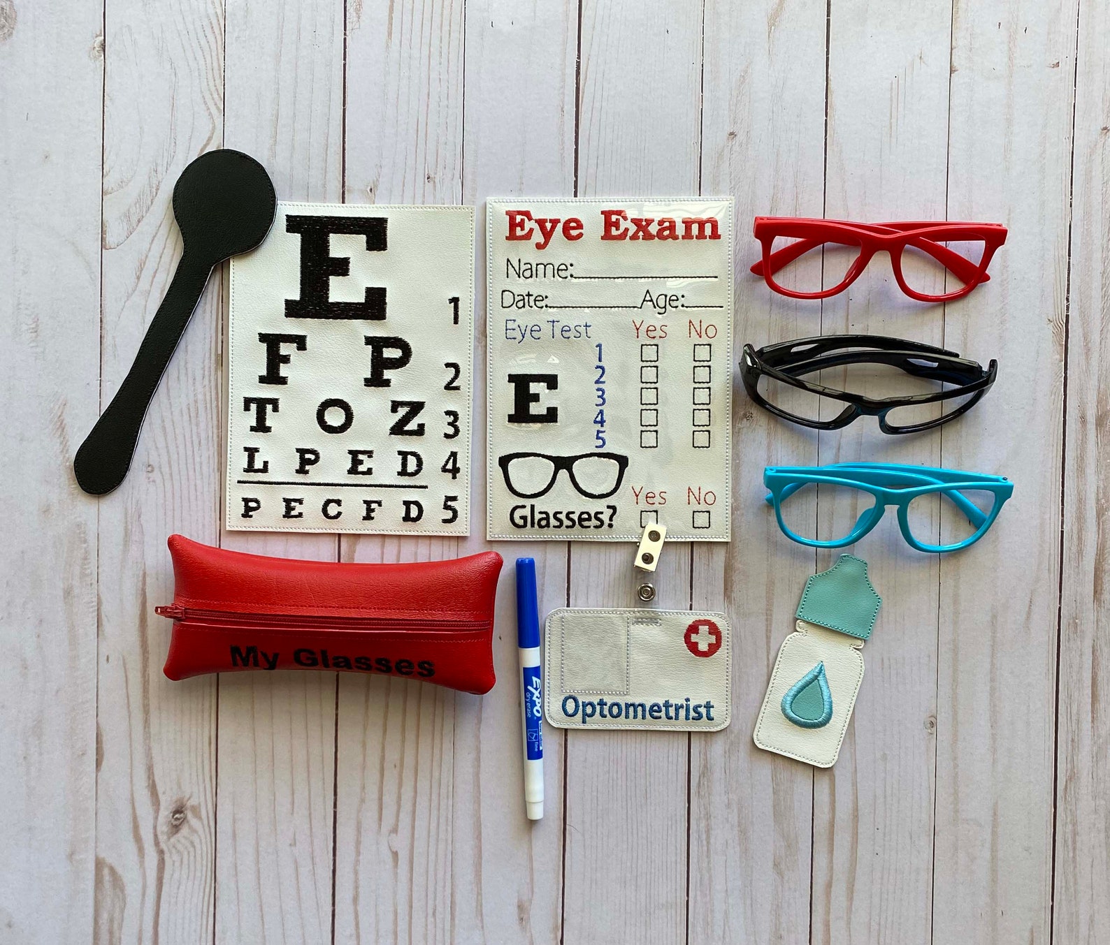 Eye Doctor Eye Exam Kit for Children Educational Teaching Etsy