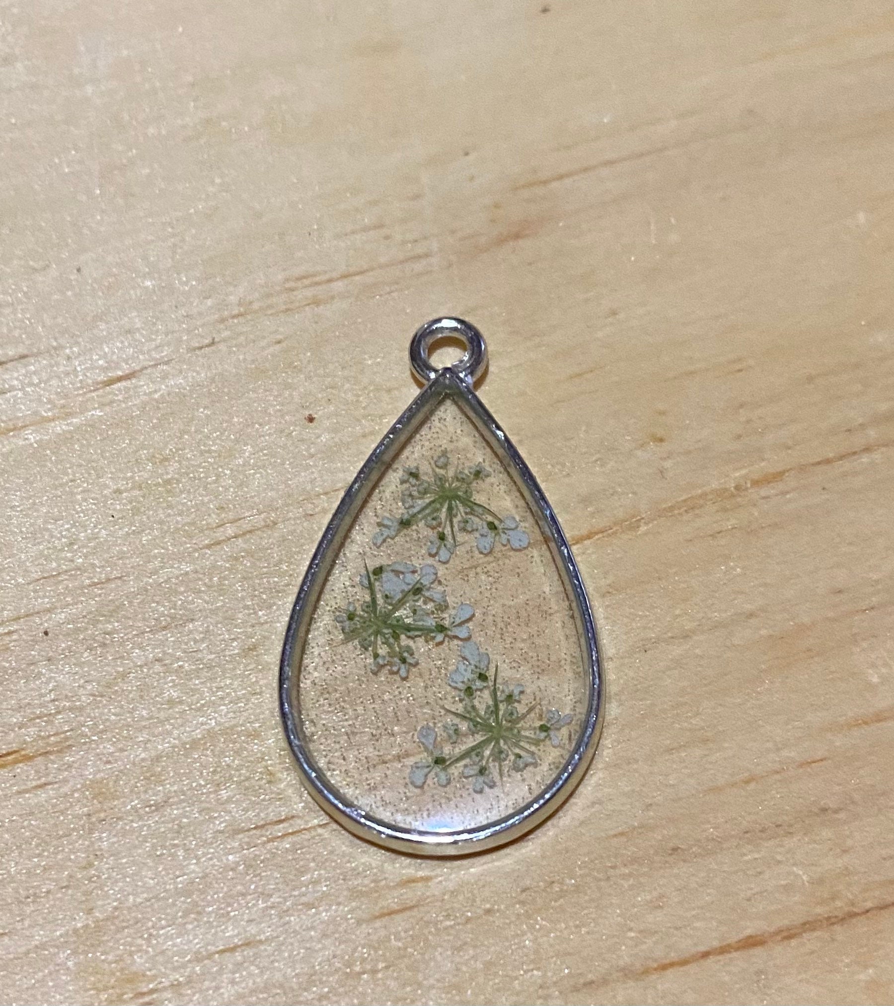 Pressed Flower Necklace Botanical Necklace Flower Resin Jewelry Open