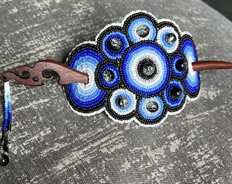 Handmade beaded Seattle Seahawks hair clip barrette Seahawks Inspired Team Colors Hair Clip/ Barrette - Etsy main image 3