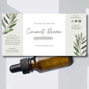 Essential Oil Label Template Product Label