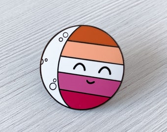 Lesbian Moon Enamel Pin