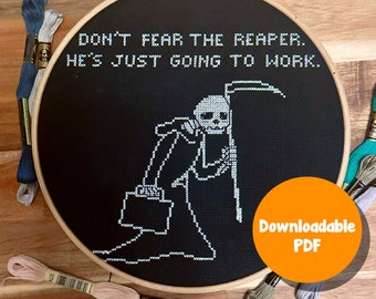 Wees niet bang voor de Reaper - Grim Reaper kruissteekpatroon