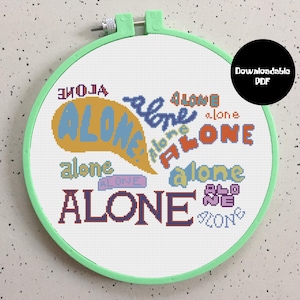 Alone - Spongebob Squarepants - Cross Stitch Pattern, Downloadable PDF