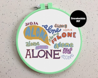Alleen - Spongebob Squarepants - Cross Stitch patroon, downloadbare PDF