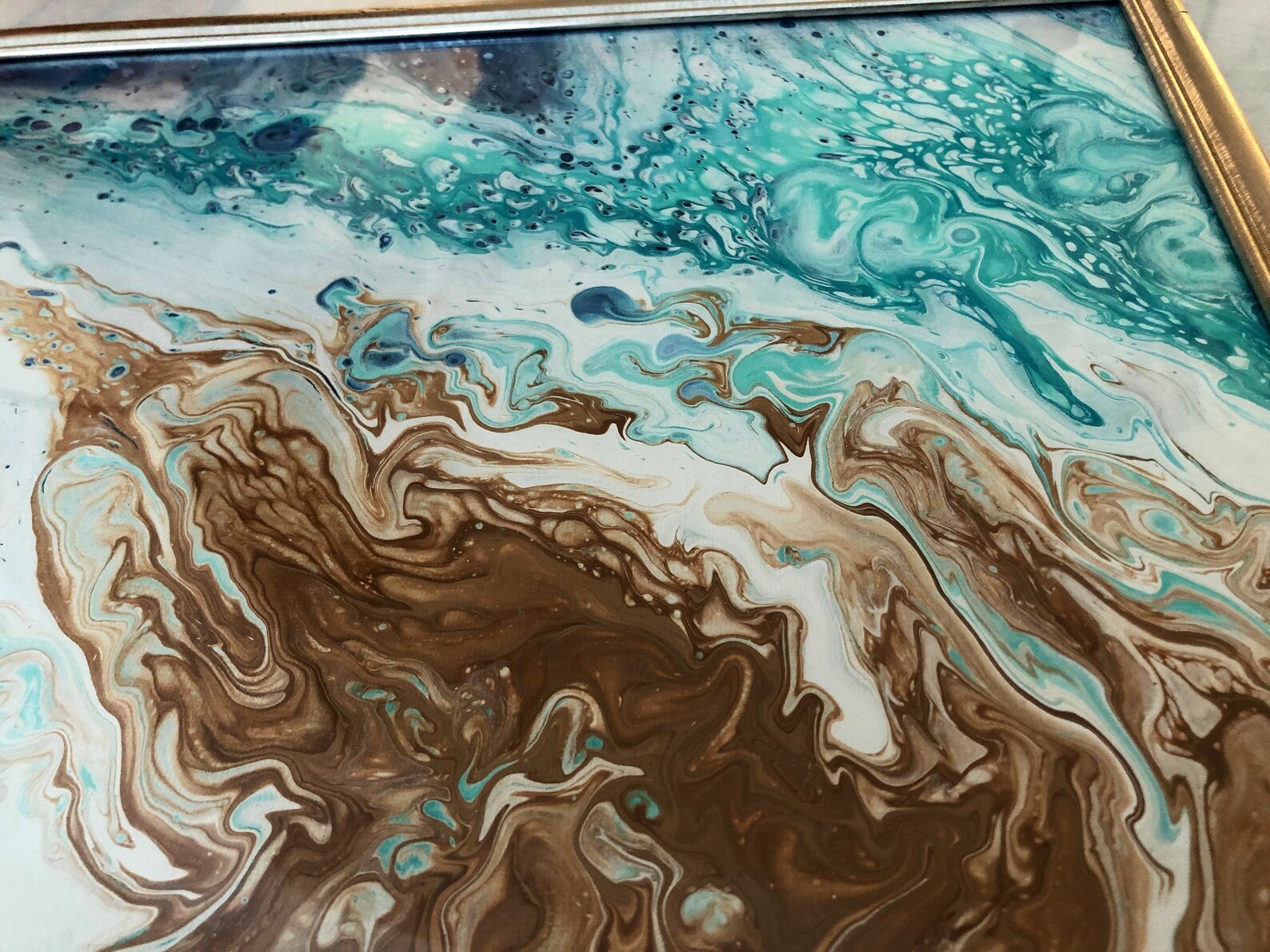 Original Acrylic Beach Pour Painting gulf Foam - Etsy