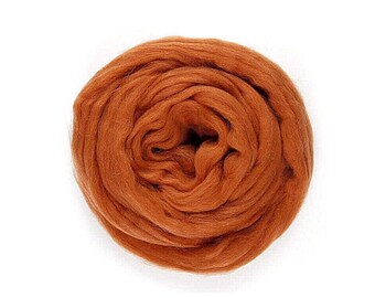 Ochre Extra Fine Merino Wool RovingNeedle Felting Wool Rovingweaving wet feltingfinger rovingwool for Spinningfiber art diy