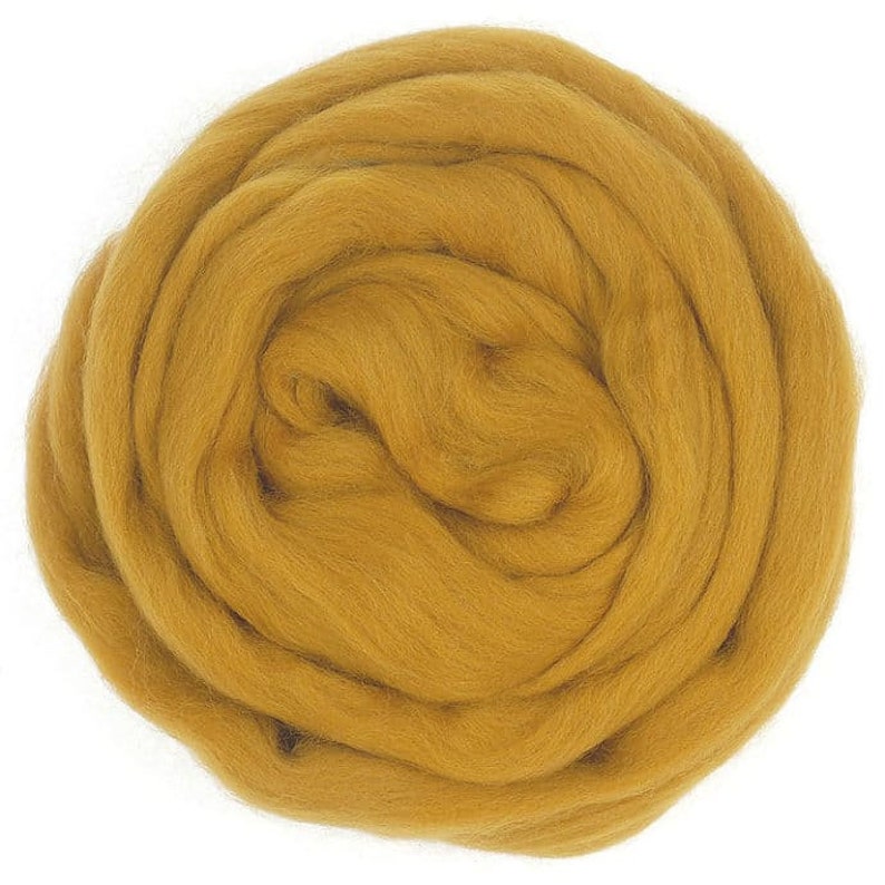 Ochre Extra Fine Merino Wool RovingNeedle Felting Wool Rovingweaving wet feltingfinger rovingwool for Spinningfiber art diy