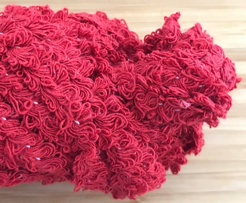 Red Boucle Cotton Yarn