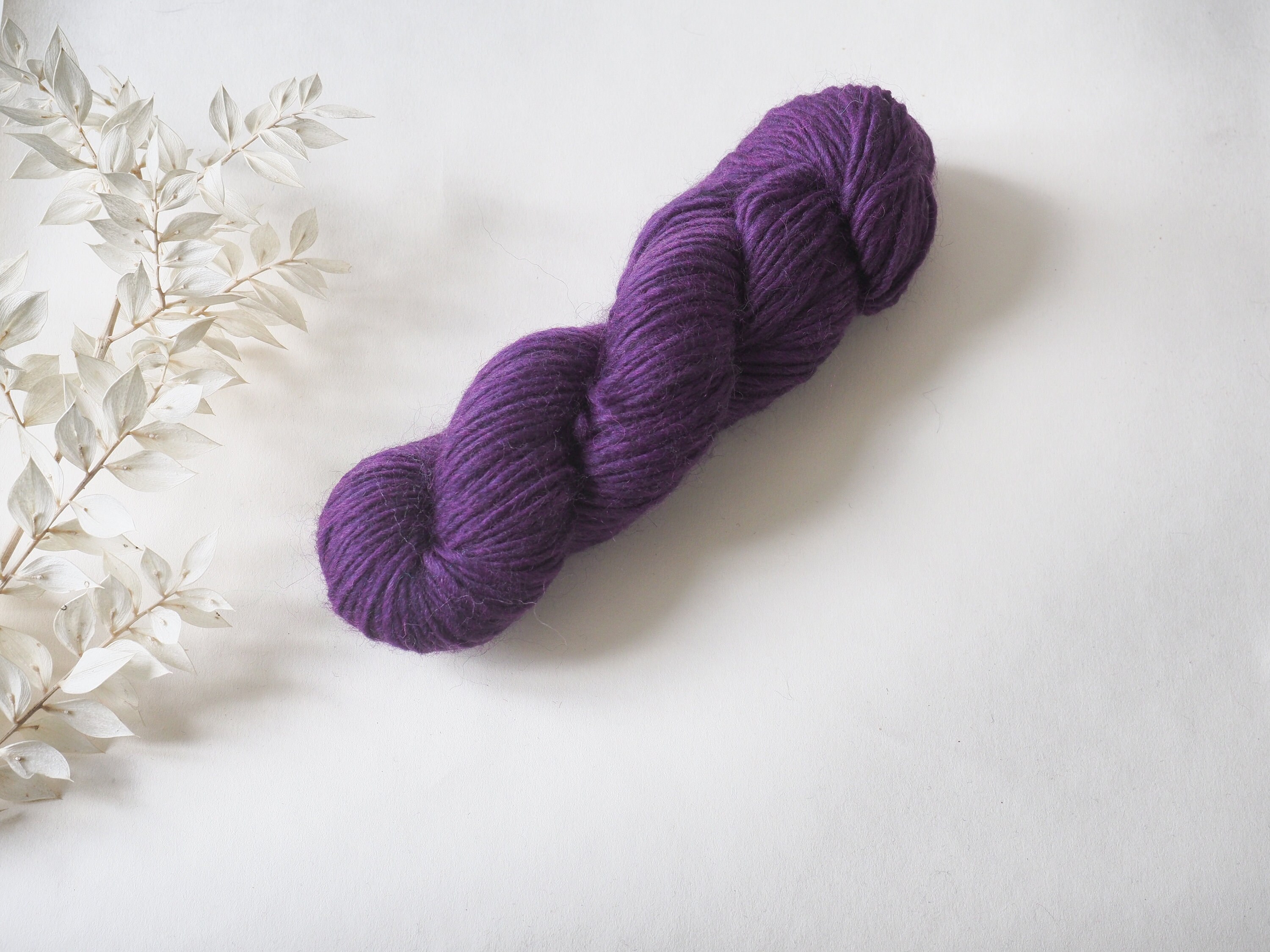 Woolly Yarn Grape / Worsted Yarn / Weaving Yarn/ Handknitting Etsy