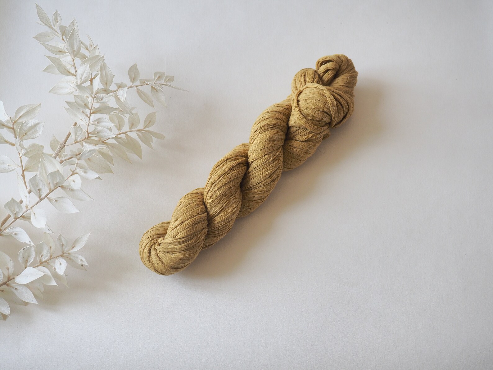Waxed Cotton Tape Yarn Custard / Worsted Yarn / Weaving Yarn/ Etsy