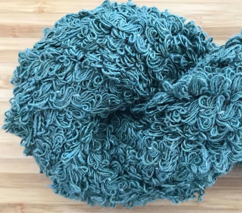 Pine Green Boucle Cotton Yarn