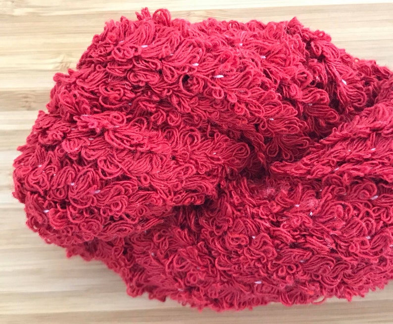 Red Boucle Cotton Yarn