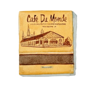 Impression aquarelle d'allumettes Cafe du Monde - décoration vintage de la Nouvelle-Orléans