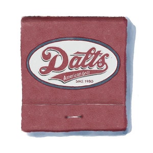 Retro Nashville Charm: Dalt&#39;s Restaurant Matchbox Art Print