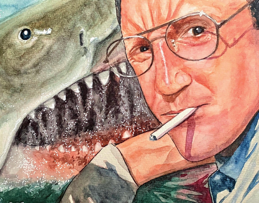 Printable Jaws Watercolor Art Print Jaws Fan Art - Etsy