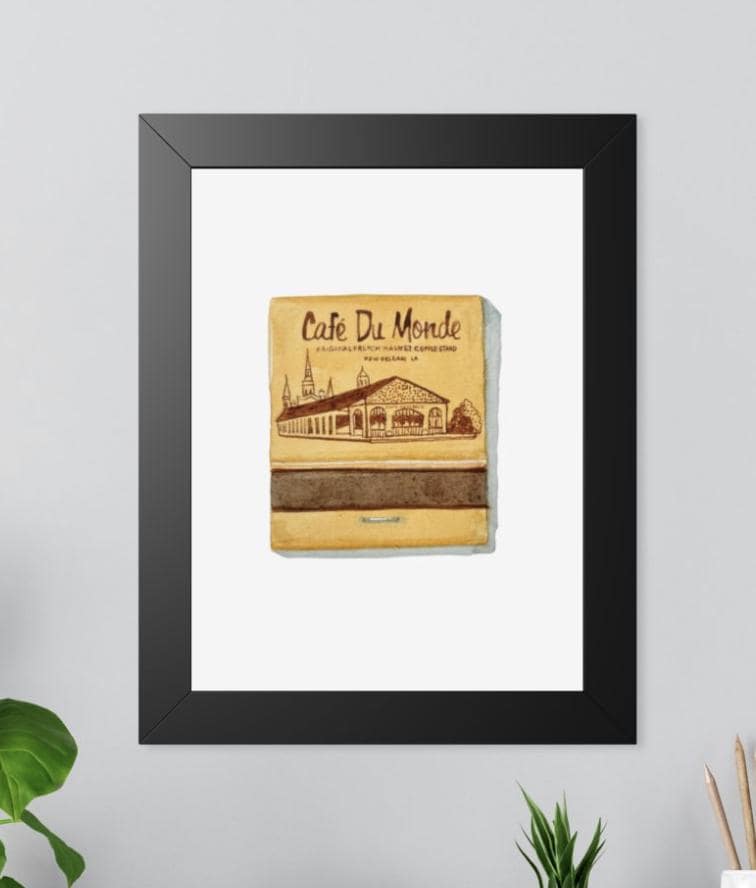 【ジョアン・アイザック】France, Café &、フランス☆カフェとアネモネ Cafe Du Monde New Orleans Art Print, Watercolor Matchbook Decor