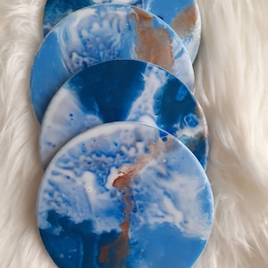 Resin coasters, set of 4 coasters