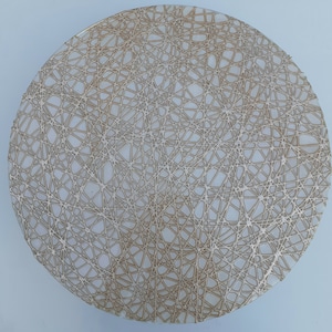 Placemats,gold and white placemats, Resin charger plates.