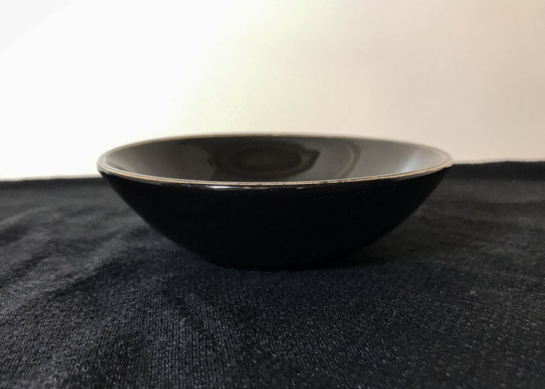 Black Frost Floral Design with Gilt Rim Vintage Wade PIN DISH Classic Design