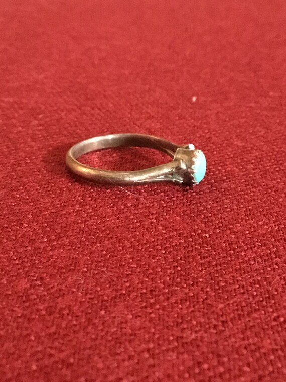 Native American Solitaire Turquoise Ring from 197… - image 5