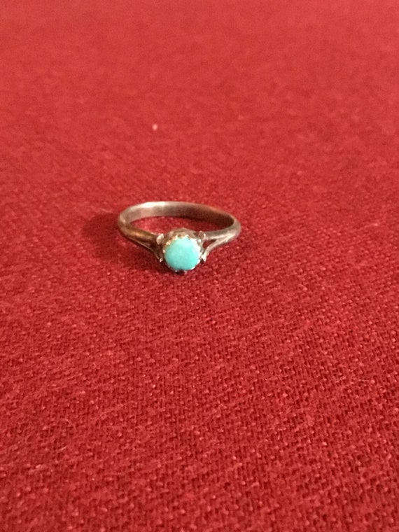Native American Solitaire Turquoise Ring from 197… - image 2