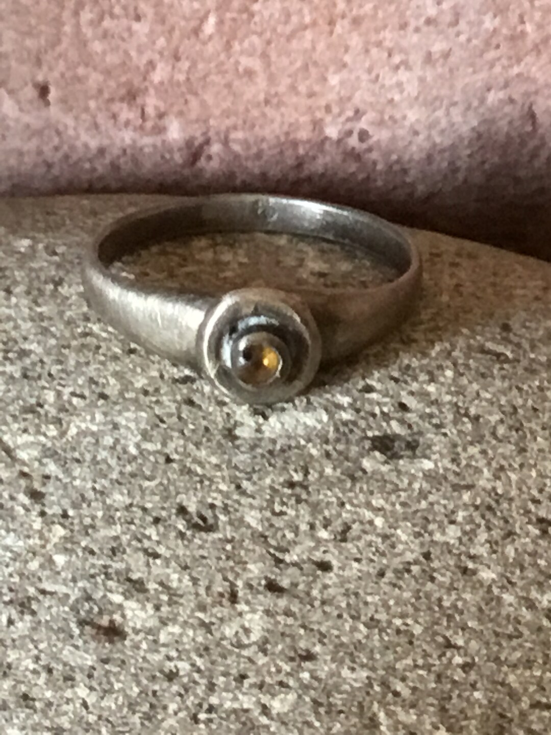 Citrine and Sterling Silver Shadowbox Ring - Etsy