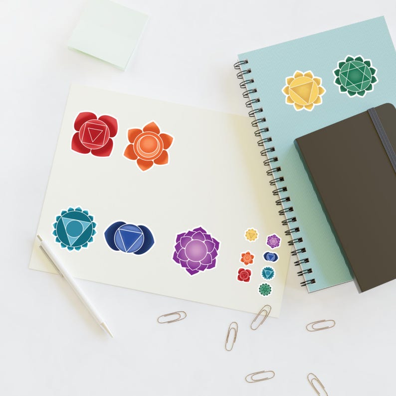Chakra Stickers | Seven Chakras Sheet - Etsy