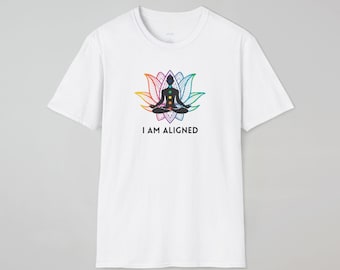 Chakra Alignment Unisex T-Shirt Soft-style with Affirmation for Daily Empowerment