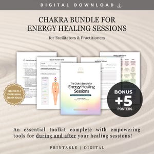 Chakra Healing Digital Toolkit: Reiki Session Notes, Affirmations, Guides (PDF Printable Posters Included)