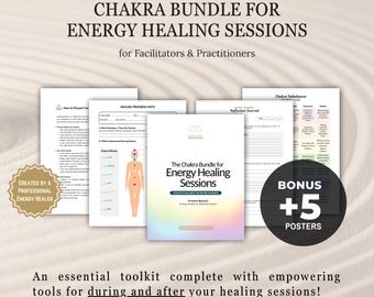 Chakra Healing Digital Toolkit: Reiki Session Notes, Affirmations, Guides (PDF Printable Posters Included)