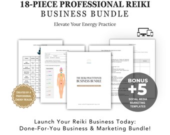 The Reiki Practitioner Business Bundle | 18-Piece Essential Toolkit