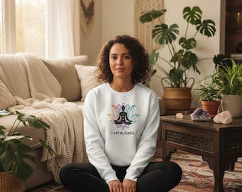 Chakra Alignment Sweatshirt, Meditation Yoga Cozy Holistic Jumper, Unisex Sweater, Mindfulness Gift, Seven Chakras