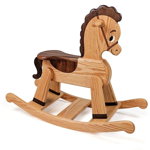oak rocking horse