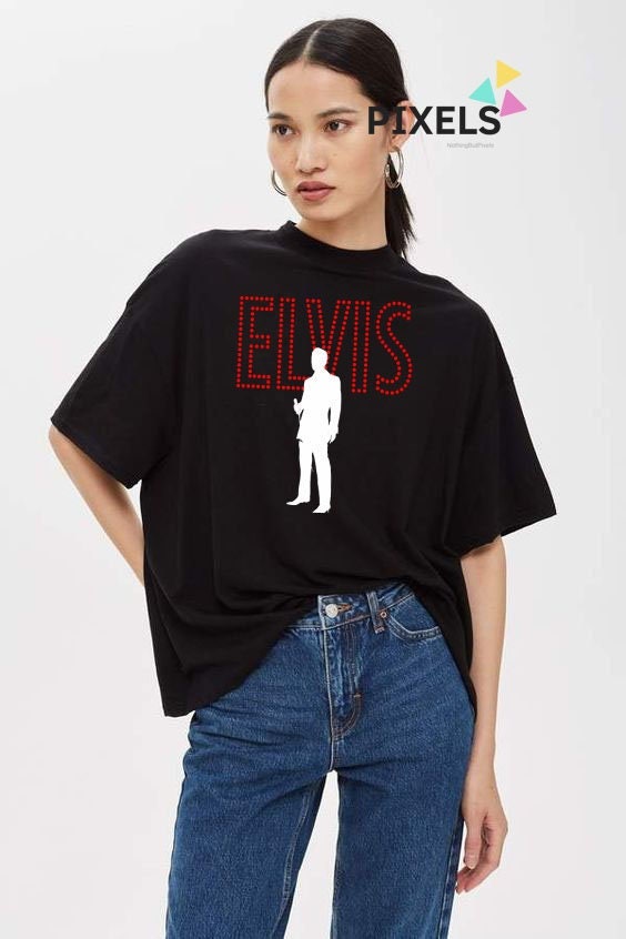 Discover Elvis The King Rock And Roll Music Presley shirt, Las Vegas Jail house Rock Memphis Tupelo Nashville GraceLand T-Shirt