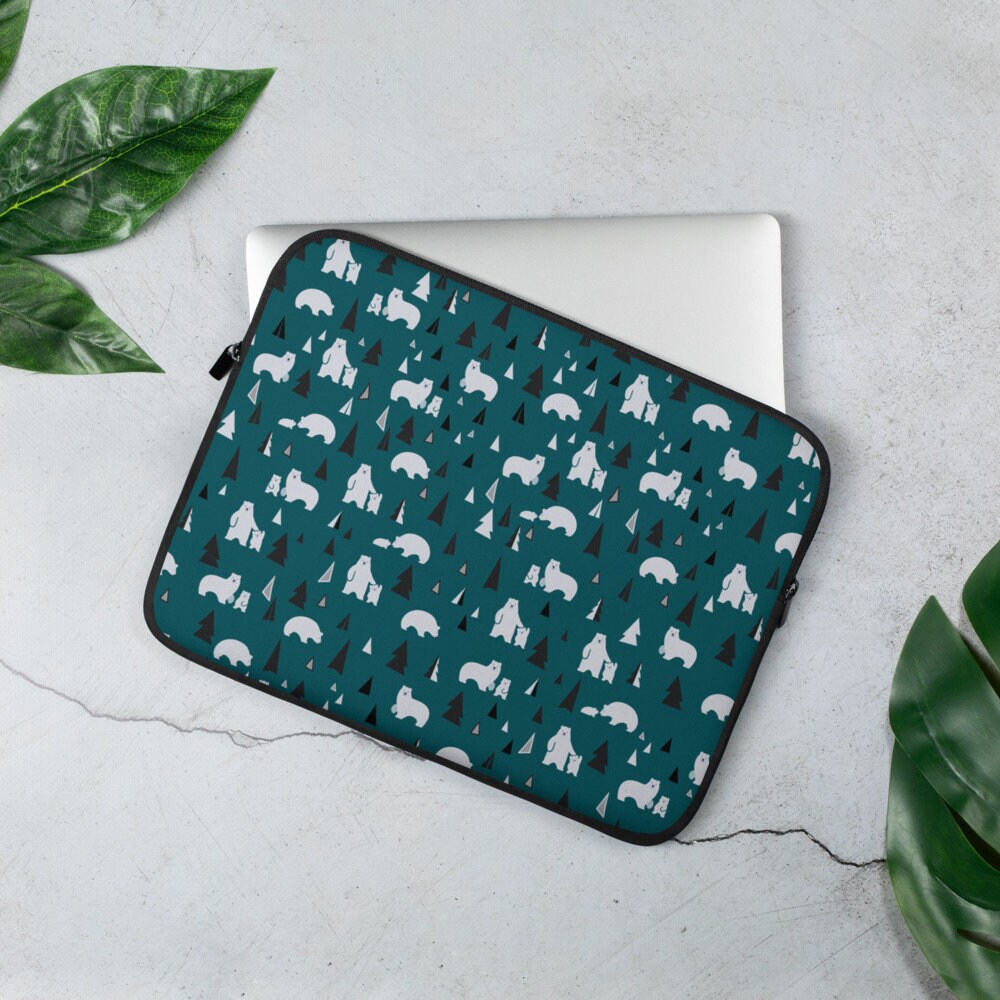 Winter Polar Bears in Scarf Laptop Messenger Bag Zipper Notebook Computer Sleeve Case Compatible 14-15.4 Inch Laptop Winter Polar Bears in Scarf Laptop Messenger Bag Zipper Notebook Computer Sleeve Case Compatible 14-15.4 Inch Laptop