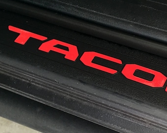 Cast Vinyl Tacoma Letter Decals for Door Sill Protectors (2016-2023)