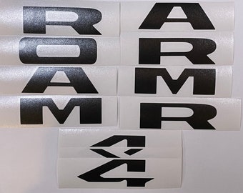 Premium Cast Vinyl Letter Decals for 2019-2023 RAM Doors x2-Lifetime Warranty/Free Replacements