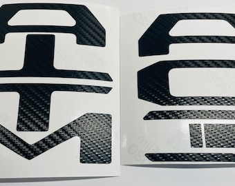 Carbon Fiber Textured Vinyl Decal Letter Inserts for 2016-2026 Tacoma Tailgate