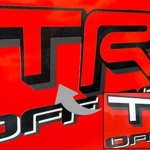 Premium Cast Vinyl Decal Letter Inserts for 2024-2026 Tacoma TRD Bedside Stickers x2