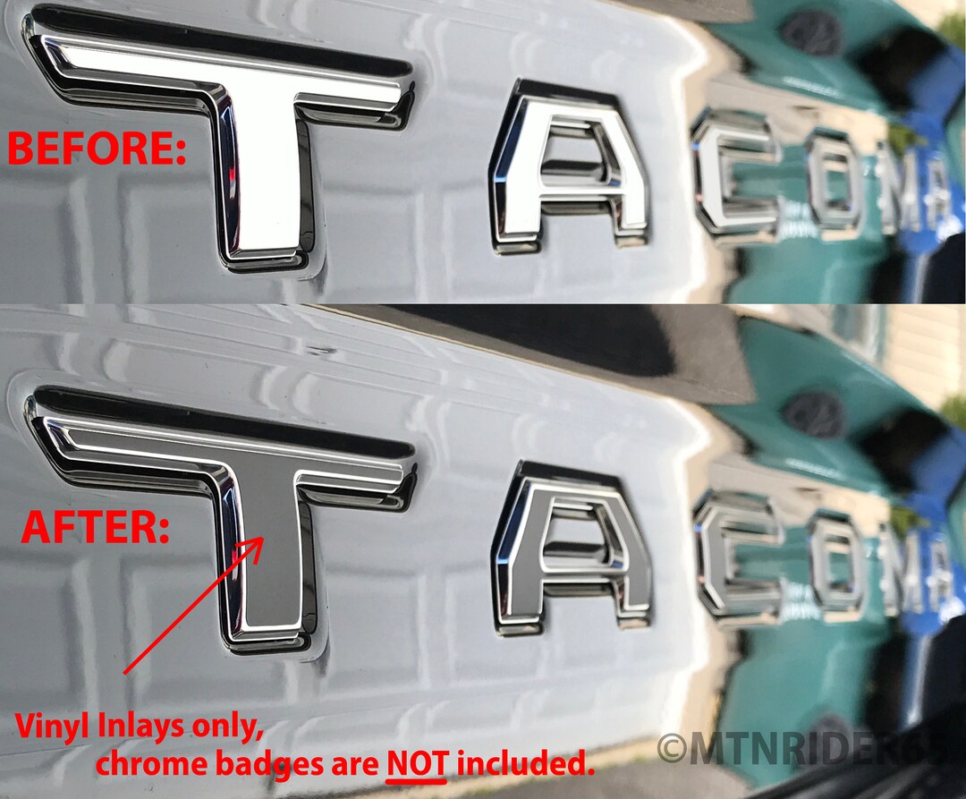 Premium Cast Vinyl Decal Inlays for 2016-2023 Tacoma Tailgate Letters ...