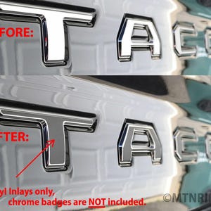 Premium Cast Vinyl Decal Inlays for 2016-2025 Tacoma Tailgate Letters