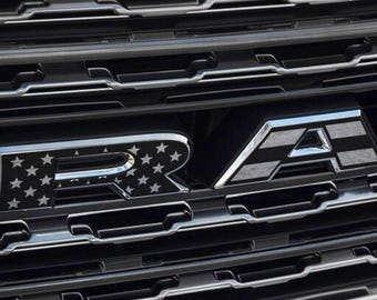 Premium Cast Matte Black Die-Cut Vinyl Flag Decals for 2019-2025 RAM Grille