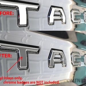 Premium Cast Vinyl Decal Inlays for 2016-2026 Tacoma Tailgate Letters