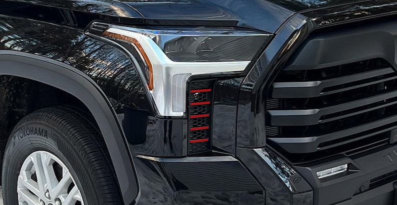 tundra turbo grille intake decals red