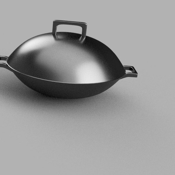 Senshi's Adamantine pot/wok for cosplay. foam template for body and lid,  3d print files for the handles.