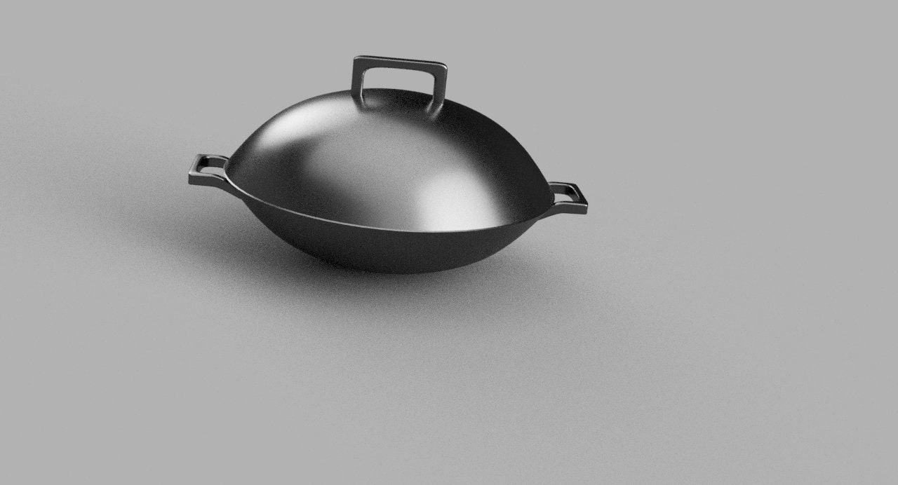 Pot/wok en adamantine de Senshi pour cosplay. modèle en mousse pour le corps et le couvercle, fichiers d'impression 3D pour les poignées.