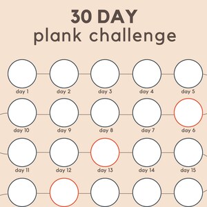 30 Day Plank Challenge Digital Fitness Guide Printable Plank Challenge ...