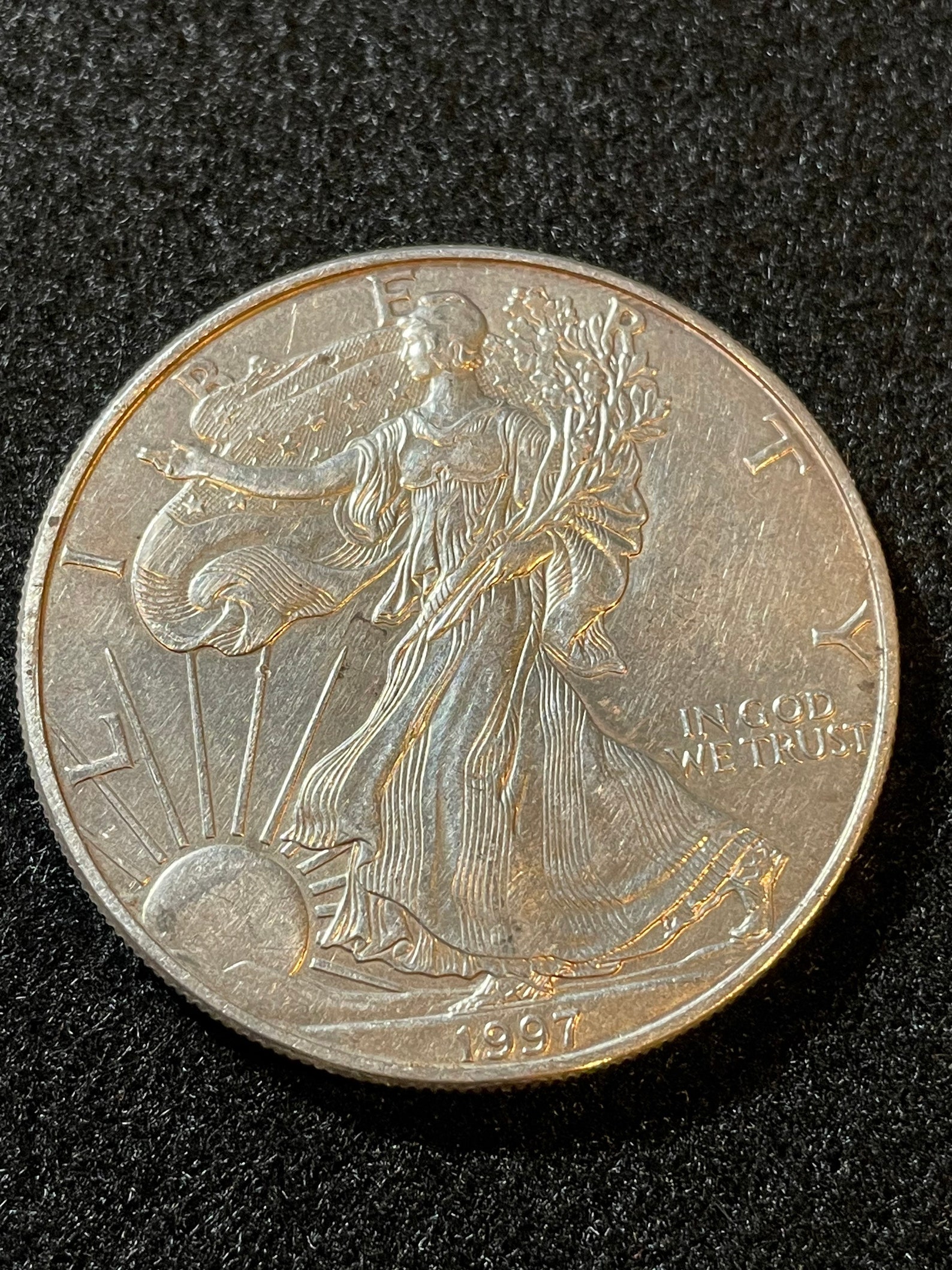 1997 1 Ounce .999 Silver Walking Liberty Silver Coin Etsy