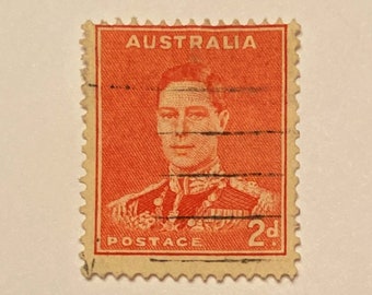 Australian King George VI Definitives 2d stamp; Issued 1938; Cancelled, NH, V/F