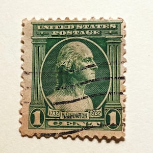 George Washington 1c Bicentennial Issue honoring 200th Anniversary of Birth; 1932; Scott 705; Used